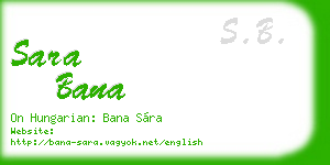 sara bana business card